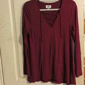 LaceUp Front Old Navy, M Jersey Soft Top